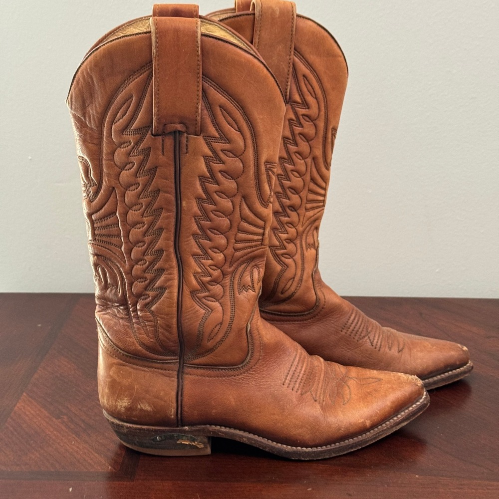 Sendra Leather Boots Women's Size 4 Brown Western Cowgirl Made‎ In Spain